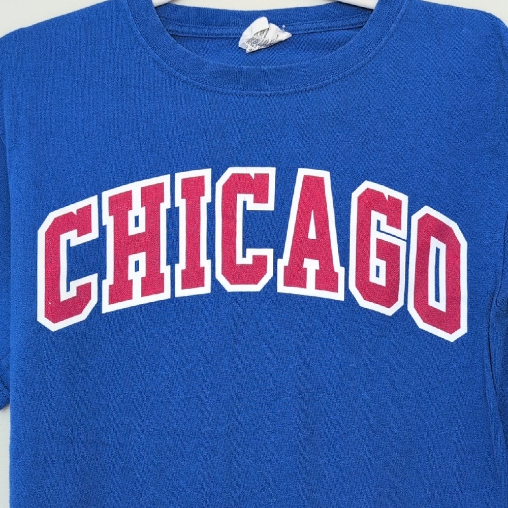 Anvil Vibrant Blue Chicago T-Shirt - Picture 7 of 7